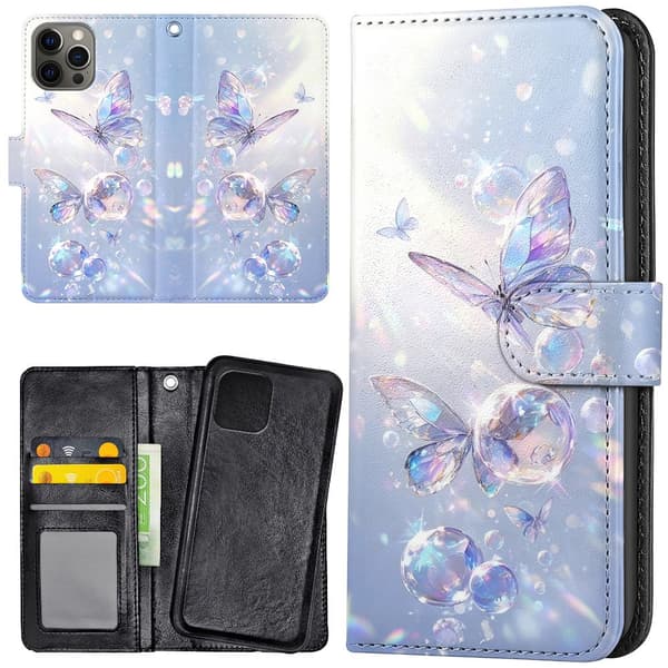 iPhone 13 Pro - Lommebok Deksel Butterflies