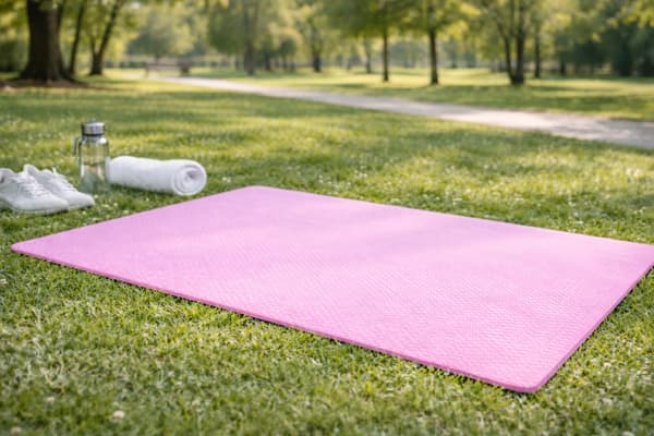 Yogamatta 190 cm tjock Rosa
