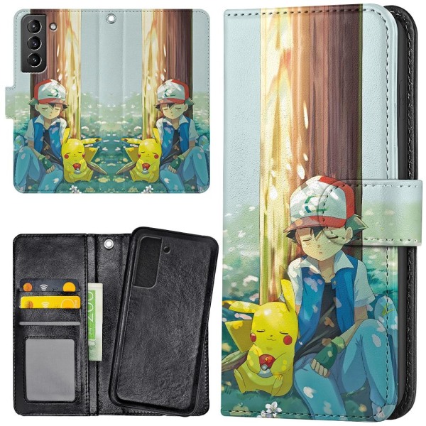 Samsung Galaxy S21 FE 5G - Lommebok Deksel Pokemon Multicolor