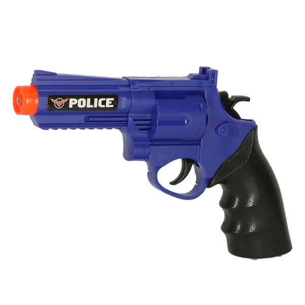 Polisen sätter pistol gevär mask handbojor