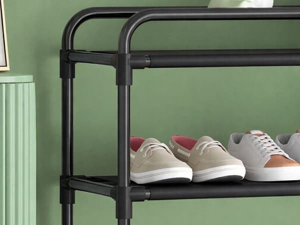 Skohylla 5 plan metall Black