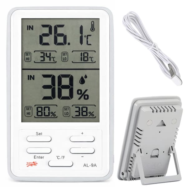Väderstation LCD termometer hygrometer trådlös