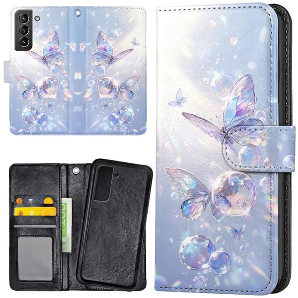 Samsung Galaxy S21 - Plånboksfodral/Skal Butterflies