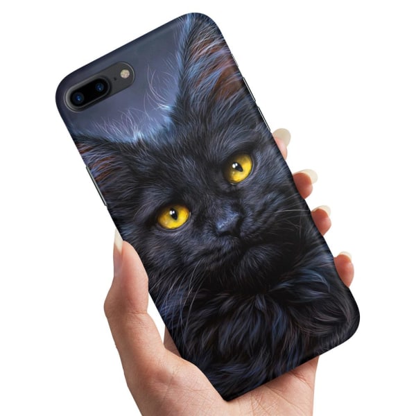 iPhone 7/8 Plus - Skal/Mobilskal Svart Katt