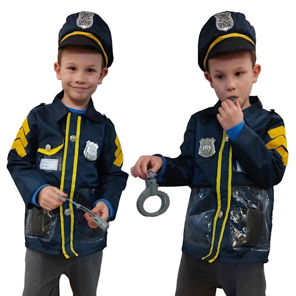 Polis Maskeraddräkt för Barn - 3-8 år