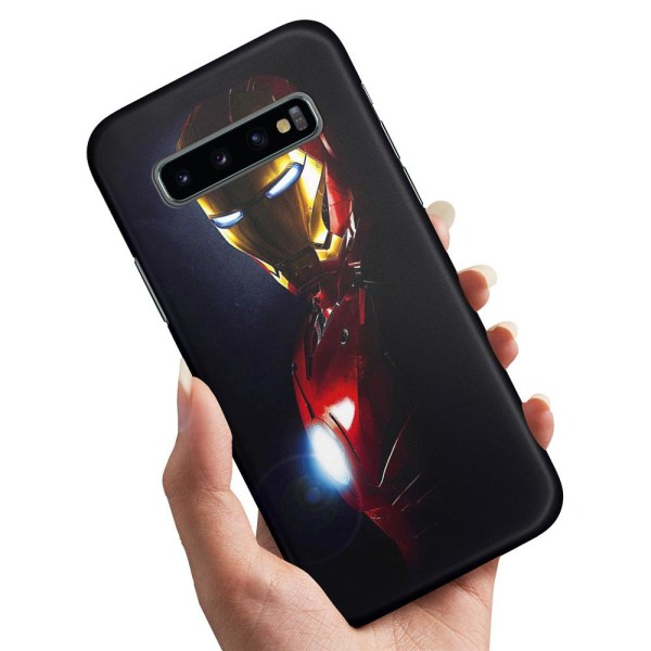 Samsung Galaxy S10 Plus - Cover/Mobilcover Glowing Iron Man