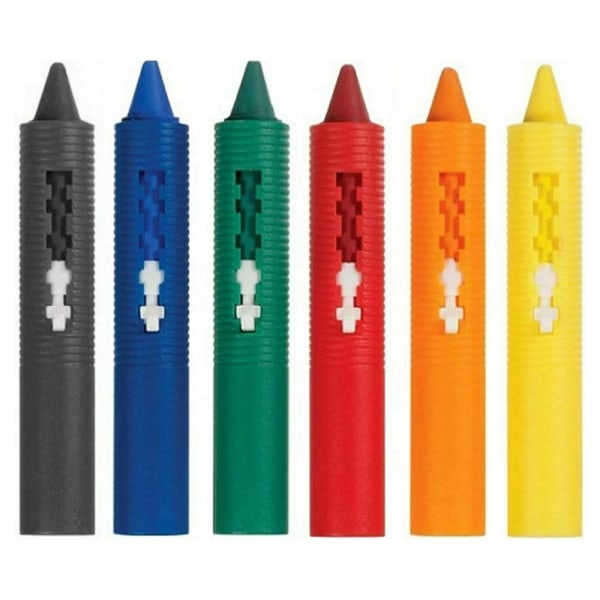 6-Pack - Badkritor för Barn - Badleksak - Färgpennor till Badkar multifärg