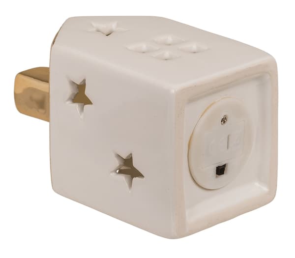 Keramikhuse med LED – Juledekoration White
