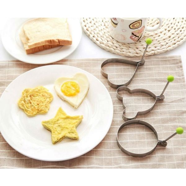 2-Pak - Eggform / Form til Egg Silver Blomma
