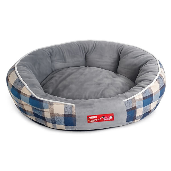 Hundbädd mjuk fluffig small medium Grey