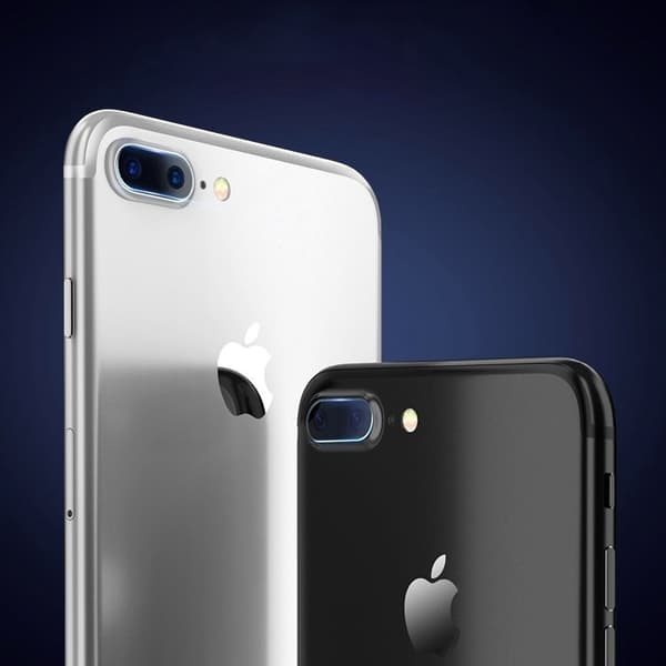2 kpl iPhone 7/8 Plus - Näytönsuoja Kamera - Karkaistua Lasia Transparent