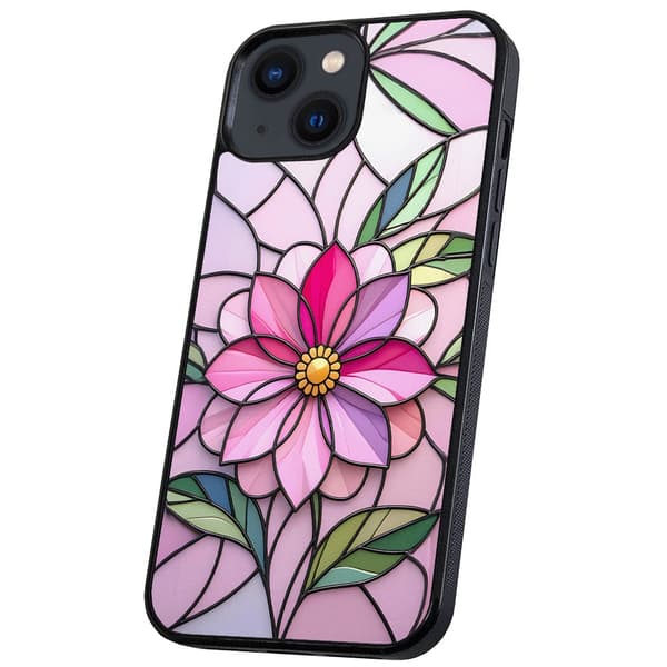 iPhone 13 Mini - Skal/Mobilskal Glass Flower