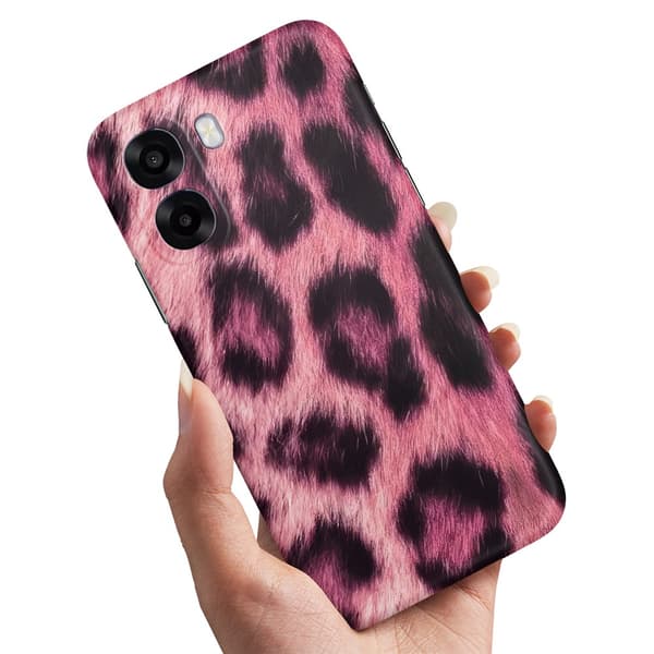 Cover / Mobilcover til Oppo A6x 5G - Pink Leopard
