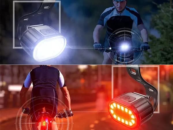 Cykellampa fram/bak - LED USB-uppladdningsbar stark belysning