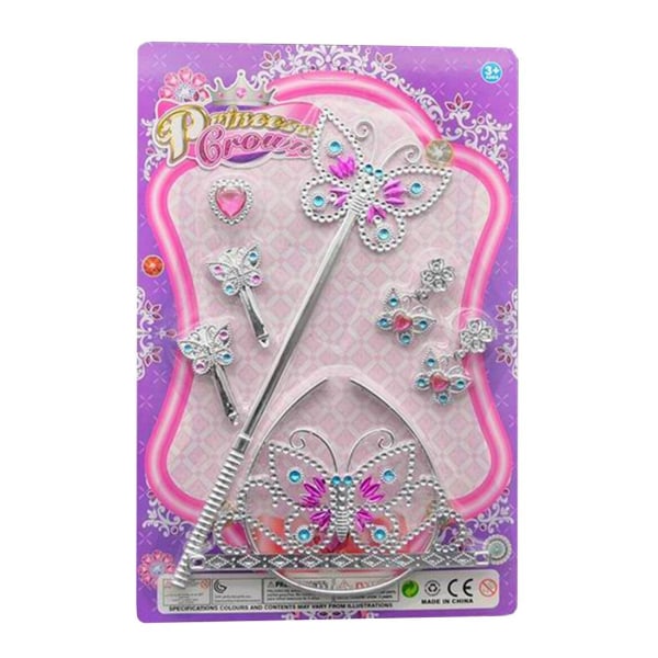 Prinsessakruunu setti lapsille / Tiara / Diadeemi - 7 osaa Multicolor