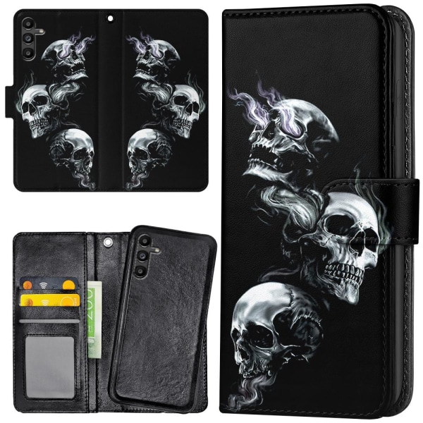 Samsung Galaxy A13 5G/A04s - Lommebok Deksel Skulls