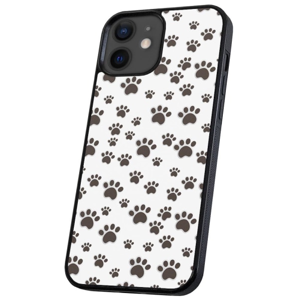 iPhone 12/12 Pro - Skal/Mobilskal Paw Pattern multifärg