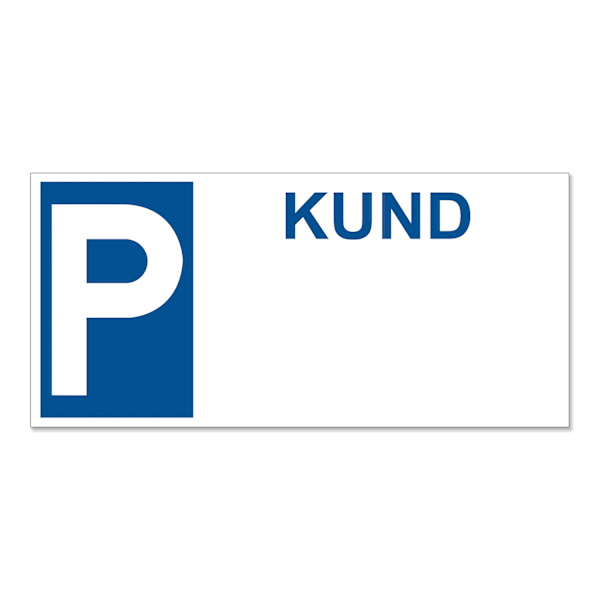 Parkeringsskilt / Advarselsskilt Parkering / Trafikskilt MultiColor 14x30 - KUND