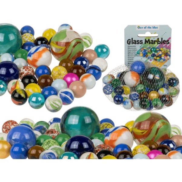 Baller 500 g - Glassballer / Spillballer - Blandede størrelser & farger Multicolor