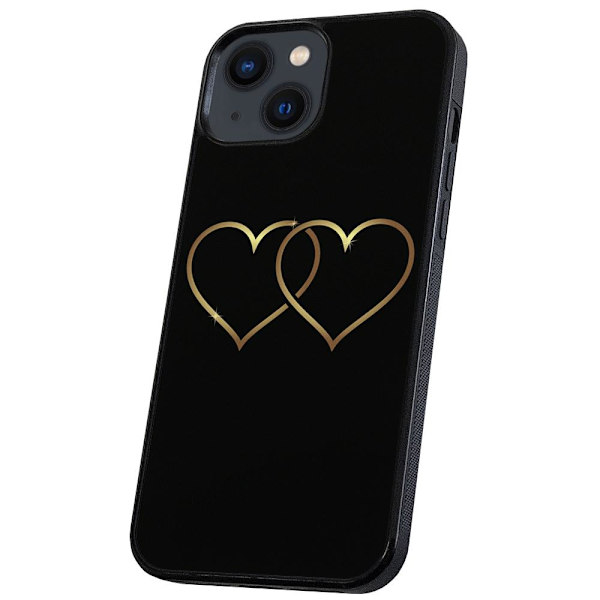 iPhone 13 - Kuoret/Suojakuori Double Hearts Multicolor