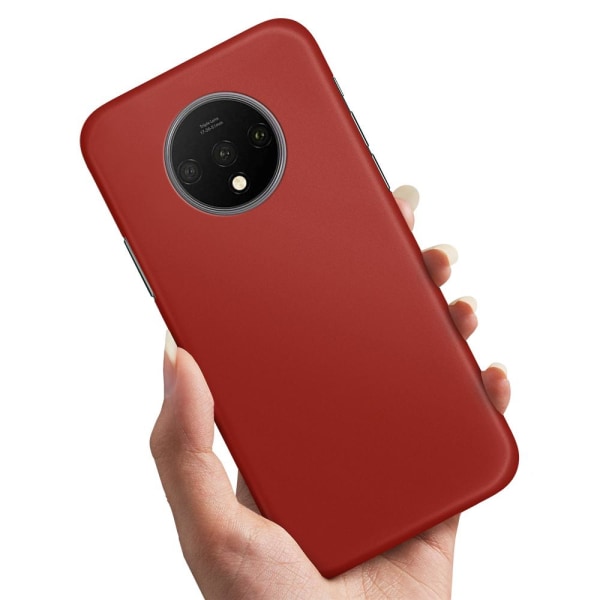 OnePlus 7T - Cover/Mobilcover Mørkrød Dark red