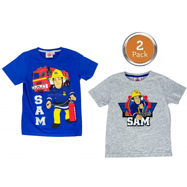 Brandman Sam T-Shirt för Barn - 2-Pack 110/116 cm