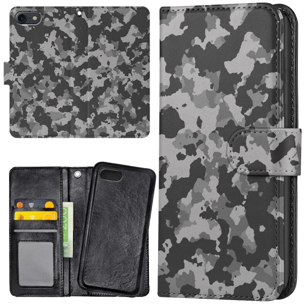 iPhone 7/8/SE - Plånboksfodral/Skal Kamouflage