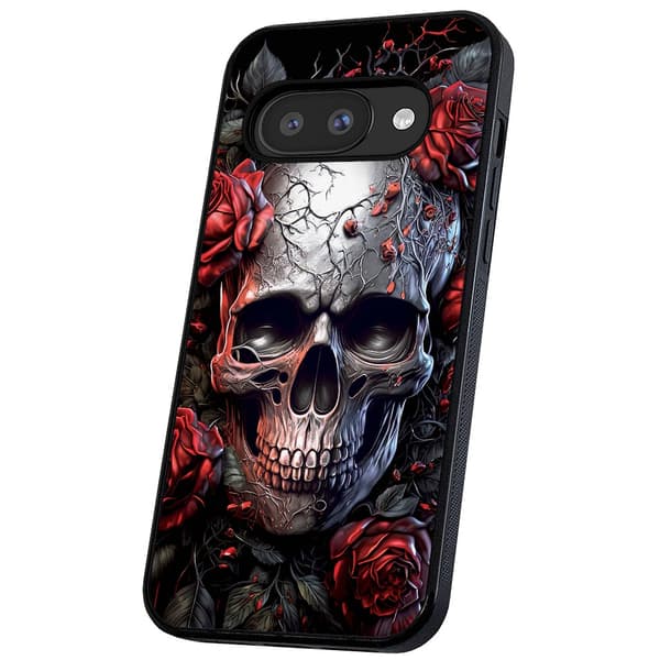 Google Pixel 9A - Skal/Mobilskal Skull Roses