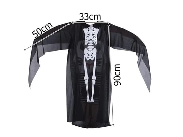Skelett Maskeraddräkt Barn - 90cm