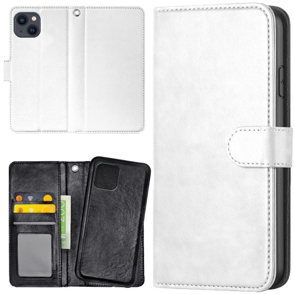 iPhone 15 Plus - Plånboksfodral/Skal Vit