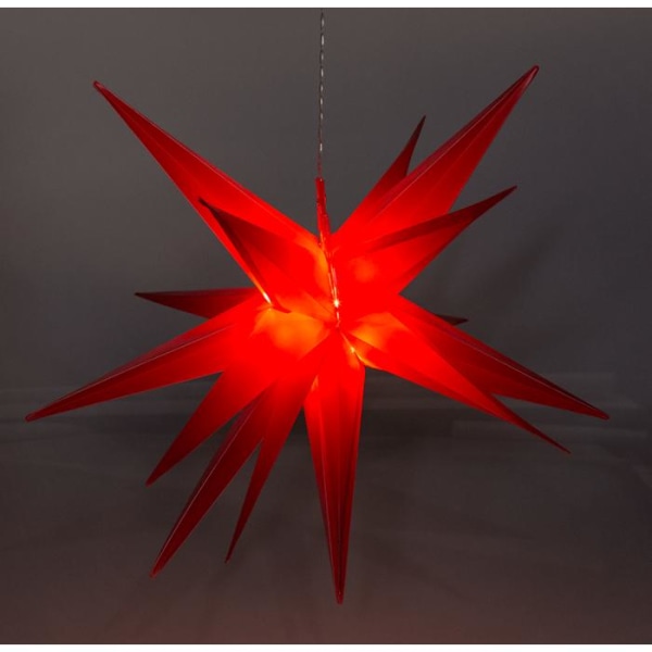 Julstjärna / Trådlös LED-lampa - Juldekoration Röd
