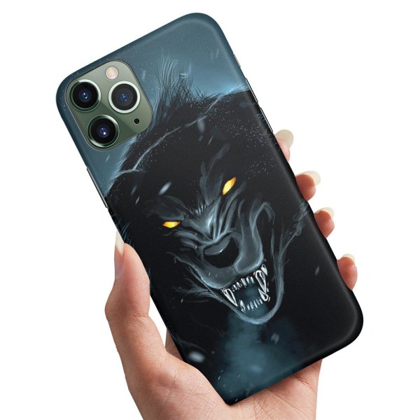 iPhone 12 - Etui / Mobilcover Black Wolf