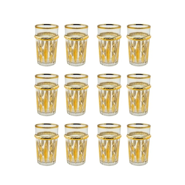 Teglas / Kaffeglas - 12 st Guld