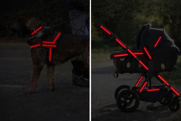 Reflextejp självhäftande 8 m Röd