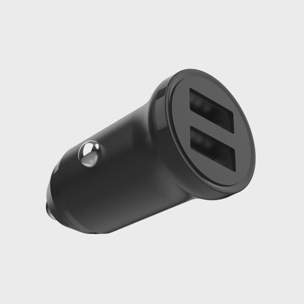 FIXED Mini Billaddare 2xUSB-A 15W 12/24V Svart