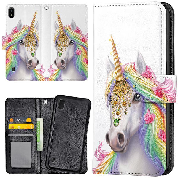 Samsung Galaxy A10 - Lompakkokotelo/Kuoret Unicorn/Yksisarvinen