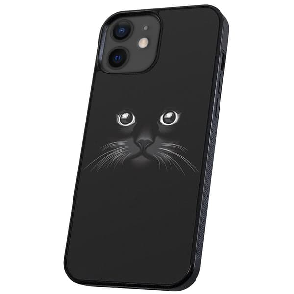 iPhone 11 - Cover/Mobilcover Sort Kat Multicolor