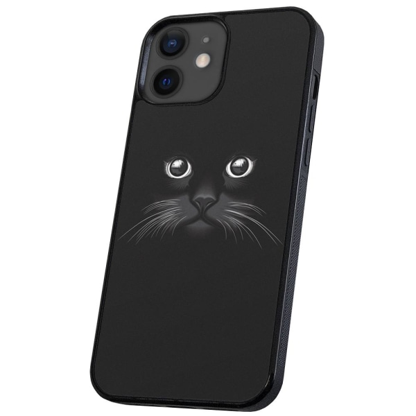 iPhone 11 - Deksel/Mobildeksel Svart Katt Multicolor