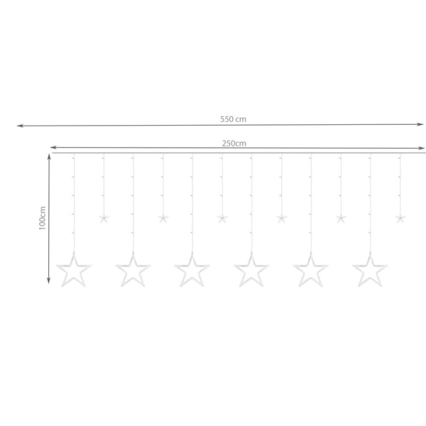 Ljusridå 138 LED - flerfärgad 31V