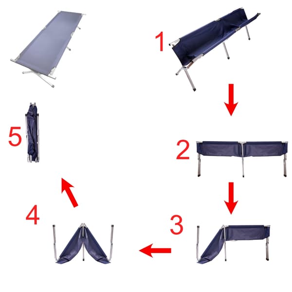 Solsäng / Campingsäng - Hopfällbar Blå