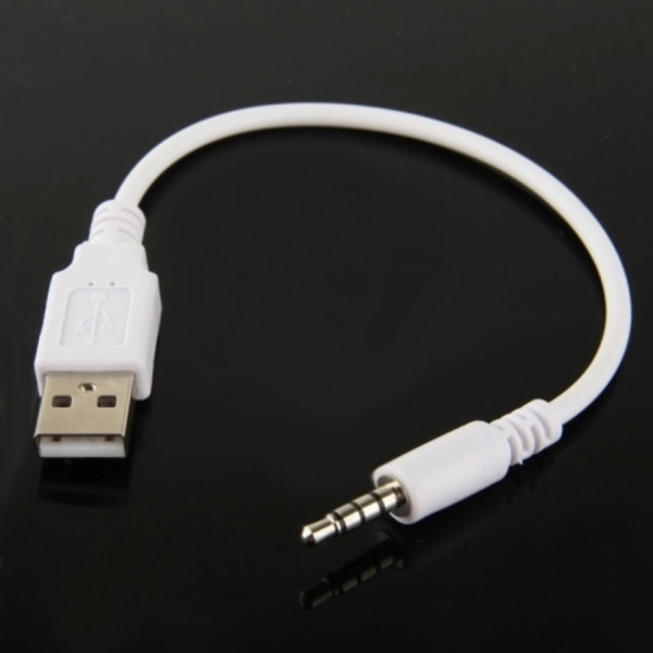 USB Ljudkabel AUX 3.5mm Adapter Vit