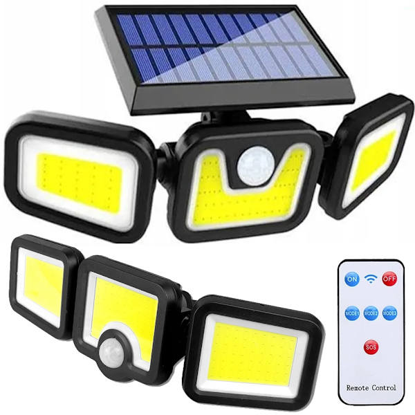 Solcellslampa för Trädgård - Solpanel & Rörelse Sensor