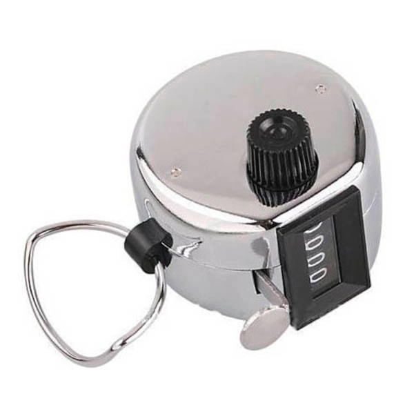 Mekanisk Teller i Metall Silver