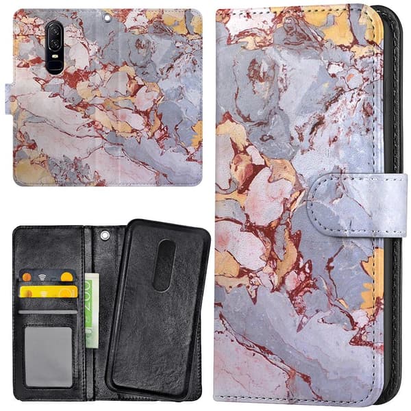 OnePlus 7 - Lommebok Deksel Marmor