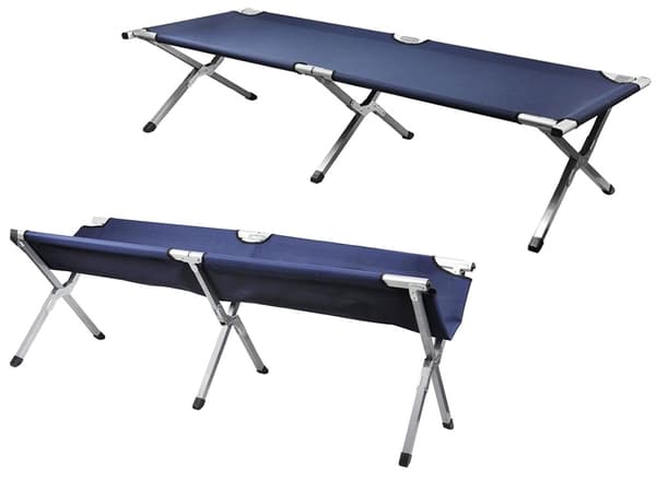 Hopfällbar Campingsäng - 110kg Mörkblå