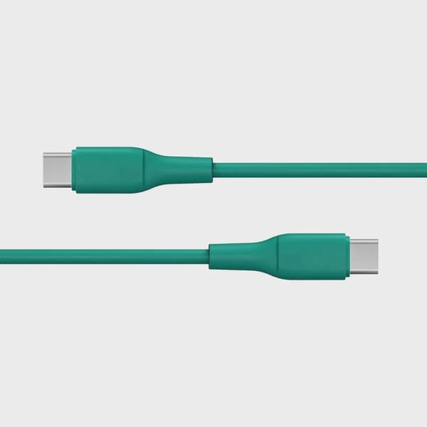 X2O SUPERFLEX 60W USB-C/C-kabel 1,5 m turkosgrön