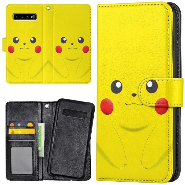 Samsung Galaxy S10 Plus - Mobilcover/Etui Cover Pikachu / Pokemo