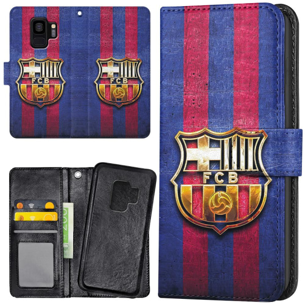 Samsung Galaxy S9 - Plånboksfodral/Skal FC Barcelona multifärg