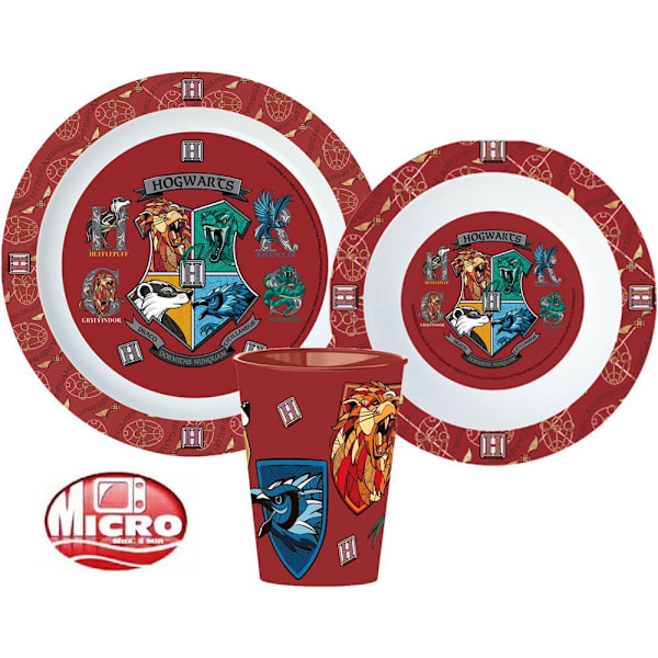 Harry Potter middagsset, mikropolymer-set, med mugg 260 ml