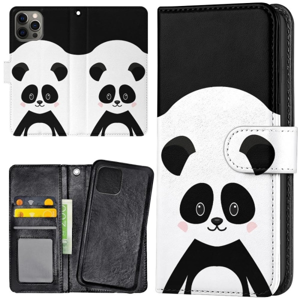 iPhone 13 Pro Max - Lommebok Deksel Cute Panda Multicolor